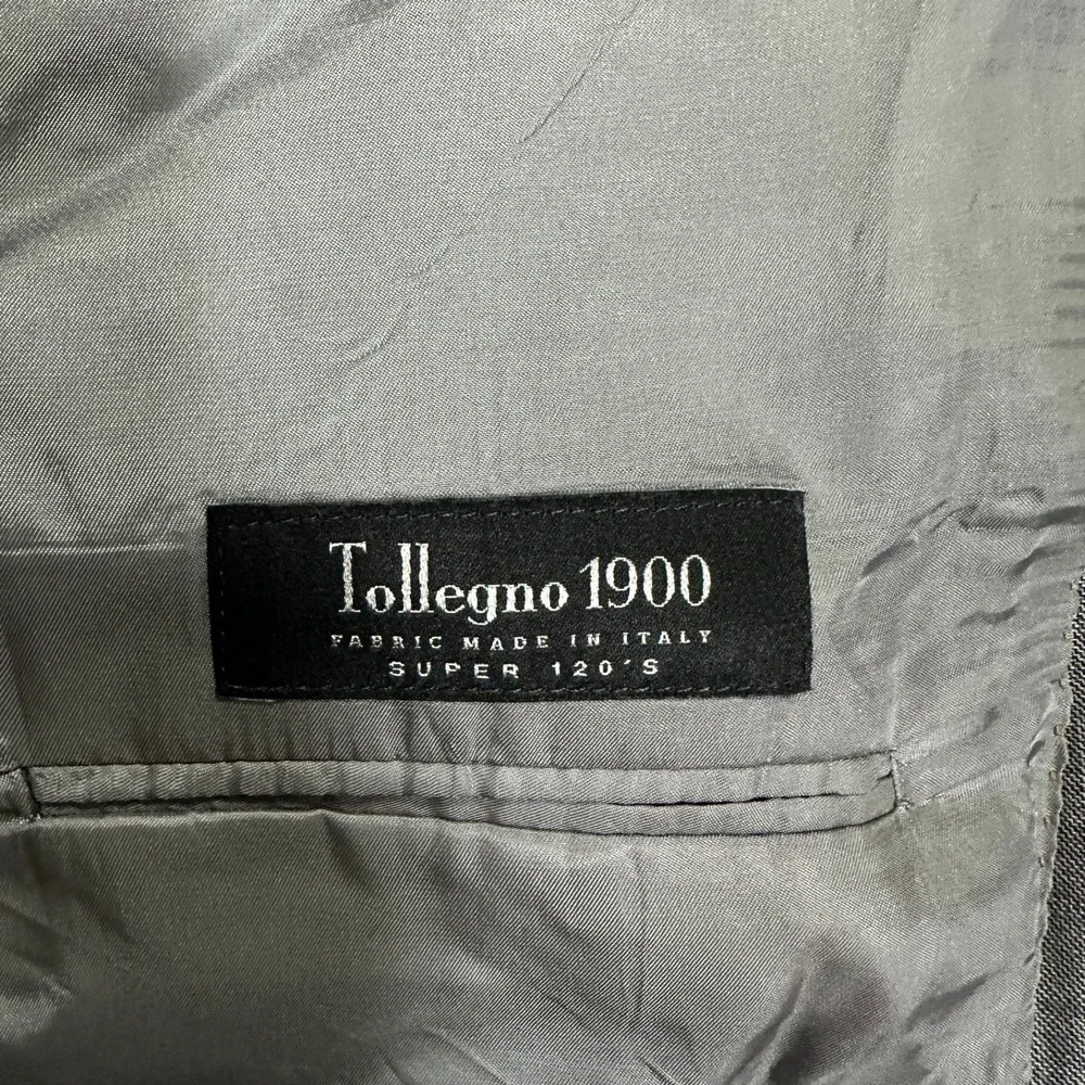 Joseph Abboud 1402/4 Blazer 46S Grey Tollegno 1900 Super‎ 120s Wool